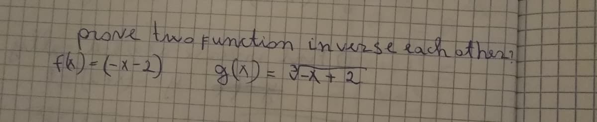 prove two funation inverse each other
