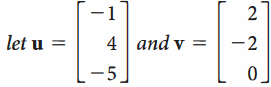 -1
let u =
4 and v
-2
-5
