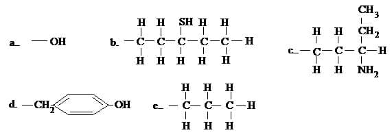 CH,
нн SH H
H
||| T
ь. —с-с-с-с-с-н
CH2
нн
OH
a
C-C-C -C-H
H H H H
нн
H
H
H
d -CH,
-OH
e
C-C-C-H
H H H
