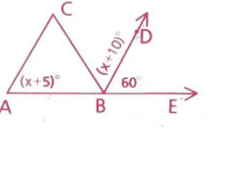 (x+5)°
60
E
(х+10)
