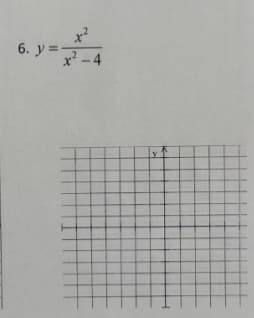 6. y=ー
x' -4
