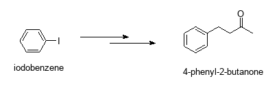 o
iodobenzene
4-phenyl-2-butanone