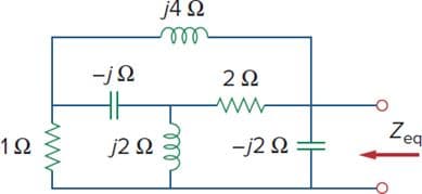 j4 2
-j2
2Ω
Zeg
1Ω
j2 N
-j2 N =
