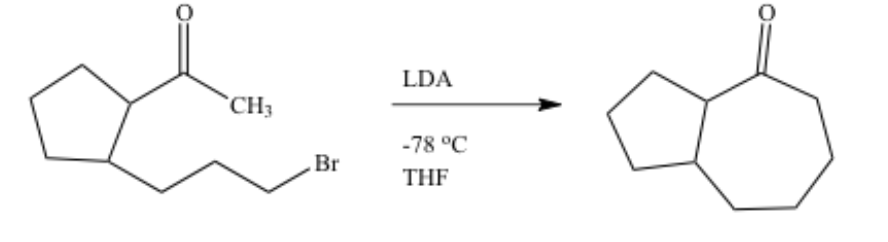 LDA
`CH3
-78 °C
Br
THF
