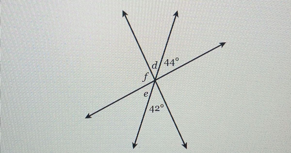 d/44°
e
42°
