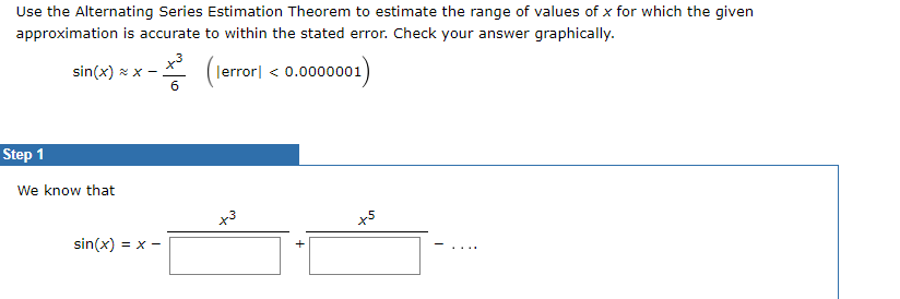 sin(x) * x -
lerror| < 0.0000001)
