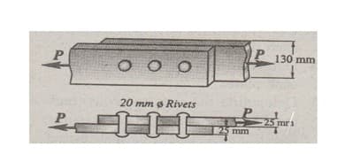 P
P
130 mm
20 mm s Rivets
mri
mm
