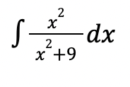 S
2
x²
-dx
2
x +9