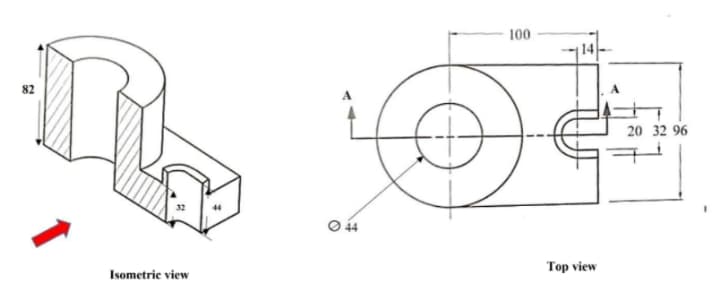 100
82
20 32 96
O 4
Тор view
Isometric view
