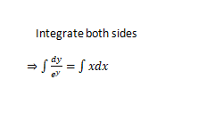 Integrate both sides
dy - S xdx
