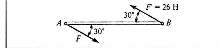 F' = 26 H
30°
В
A
30°
F
