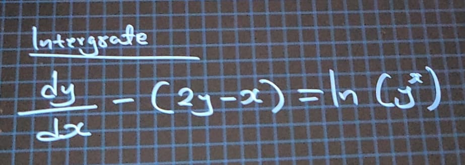 Intergrate
dy -(2g-2) =h C3)
