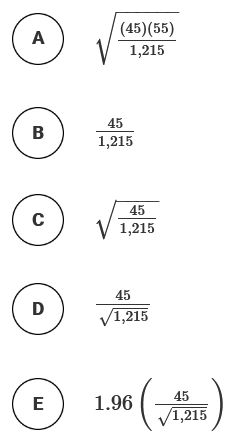 (45)(55)
A
1,215
45
B
1,215
45
V 1,215
45
D
/1,215
()
45
E
1.96
/1,215
