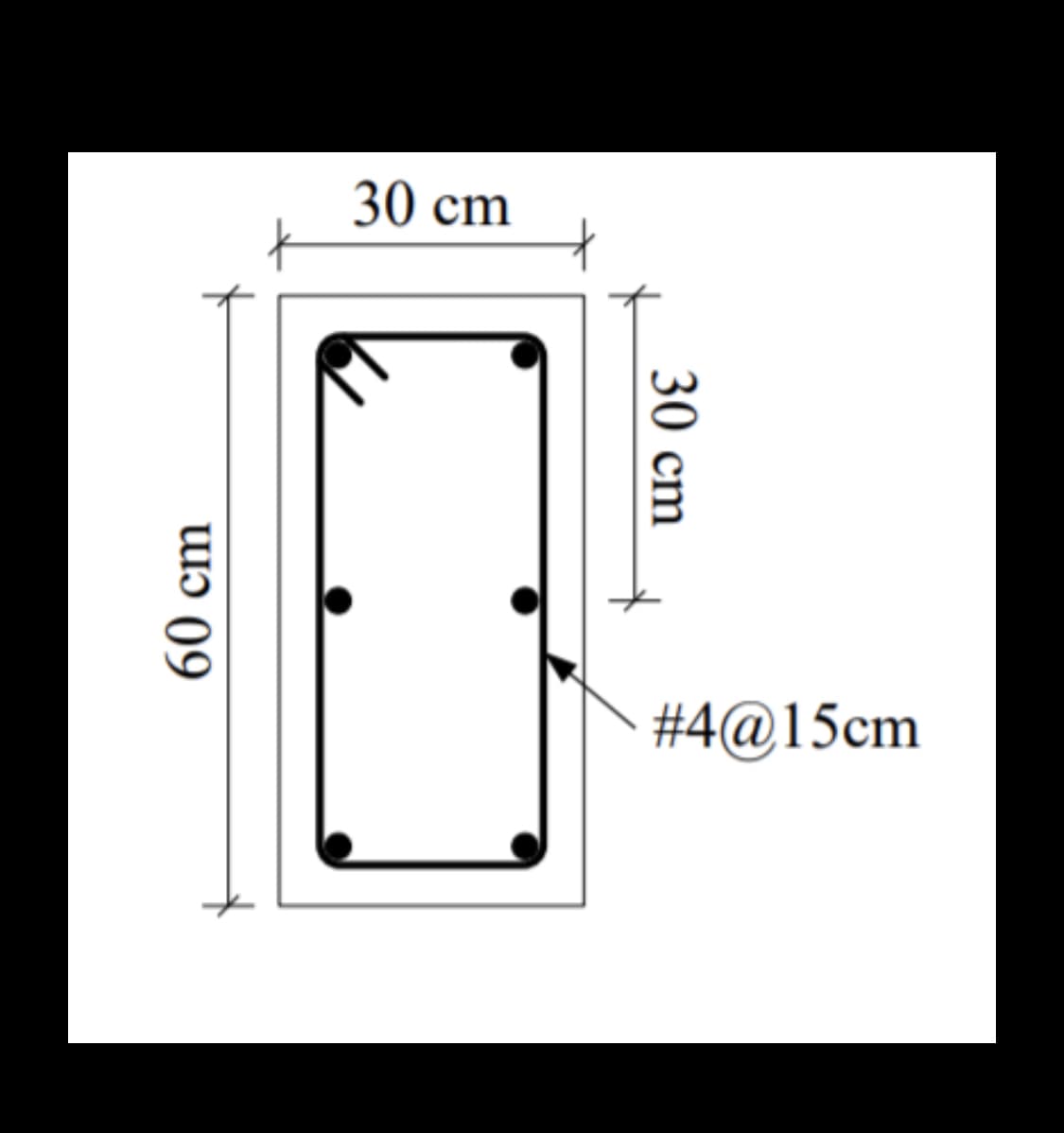 60 cm
30 cm
30 cm
#4@15cm