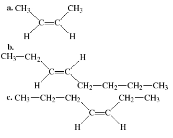 a. CH3.
CH3
H
H
b.
CH3-CH2.
H
H'
CH2-CH2-CH2–CH3
c. CH3-CH2-CH2.
CH2-CH3
C
H
H.
