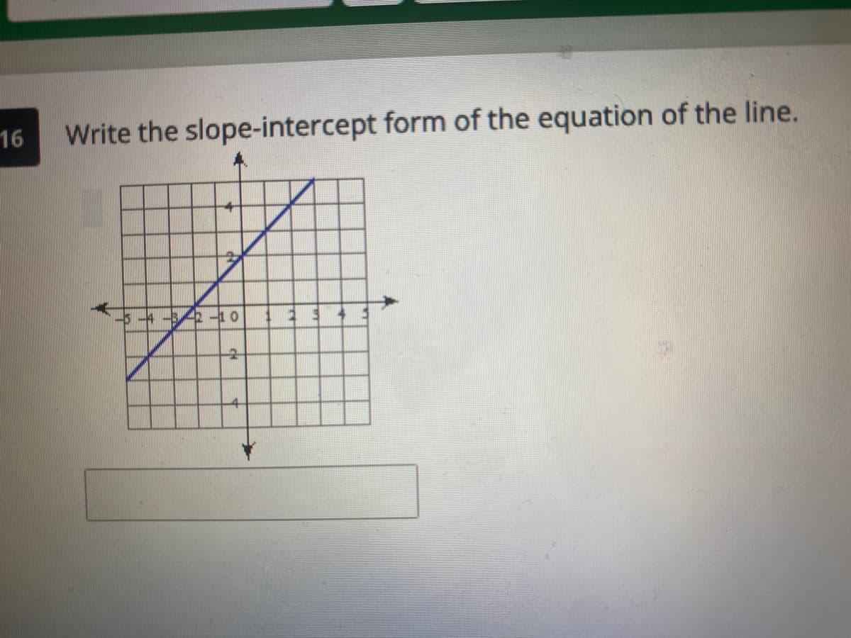 16
Write the slope-intercept form of the equation of the line.
B2-10
