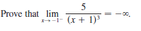 Prove that lim
-- (x + 1)
