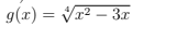 g(x)=√x² – 3x