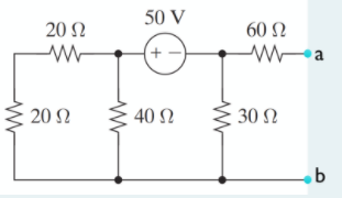 50 V
20 N
60 N
20 N
40 N
30 Ω
b.
