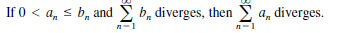 If 0 < a, s b, and E b, diverges, then E a, diverges.
n-1
