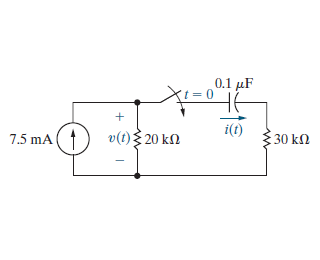 7.5 mA ( 4
+
v(t){ 20 ΚΩ
0.1 με
i(t)
Σ 30 ΚΩ