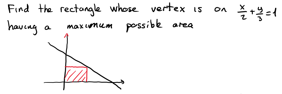 Find the rectangle whose vertex
is
on
haveng
possible
max cmum
area
