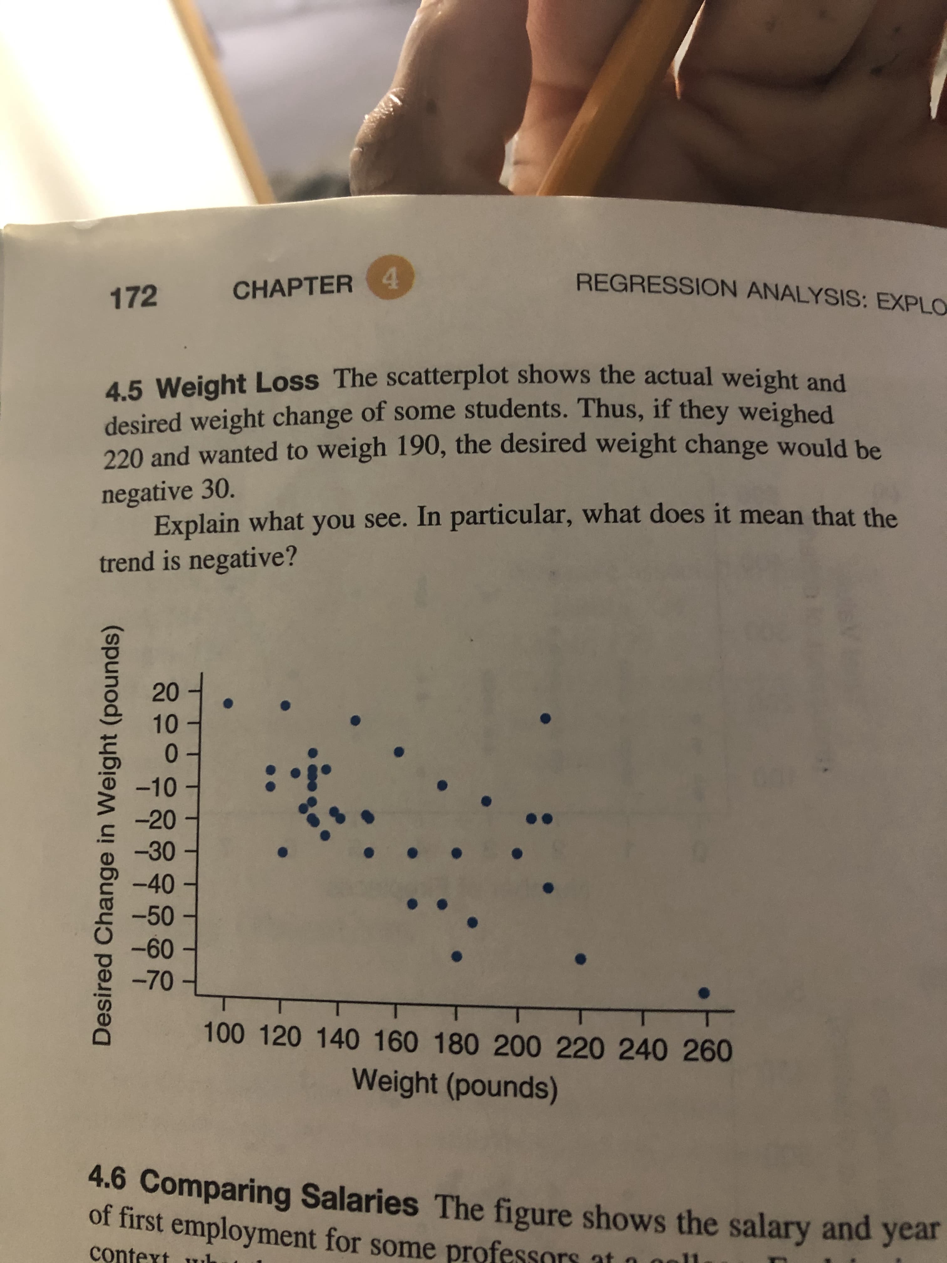 negati
Explain what you see. In particular, what does it mean that the
trend is negative?
