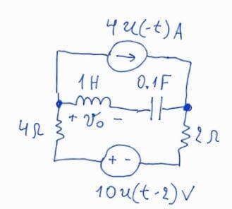 4u(t)A
0,1F
+ Vo
42
+,
10u(t-2) V
