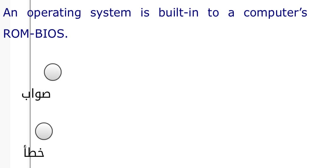 An operating system is built-in to a computer's
ROM-BIOS.
ylgn
ihi
