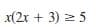 x(2r + 3) = 5
