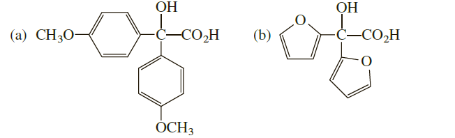 ОН
ОН
(а) CH,0-
Ċ–CO,H
(b)
-Ċ-CO,H
ÓCH3
