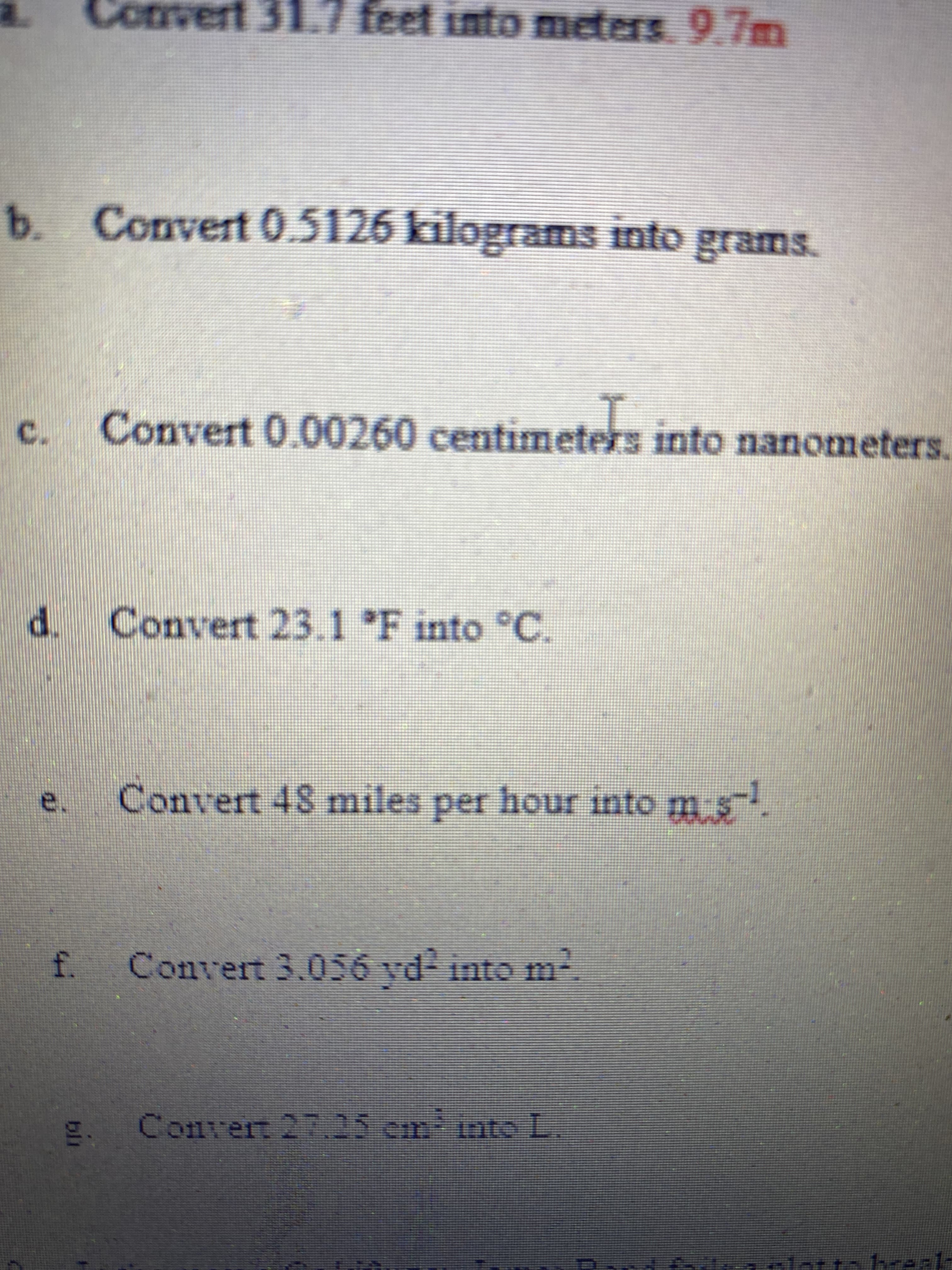 Convert 48 miles per hour into m s.
ms!
