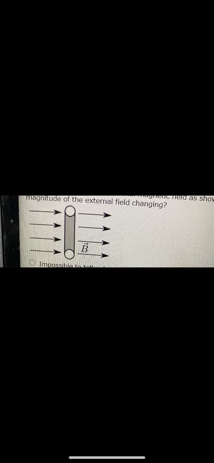 gnetiC Tield as show
magnitude of the external field changing?
Impossible to tal.
