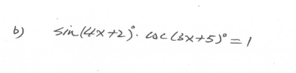 り
Sil4メナ2) csc c3x+5)°=1
