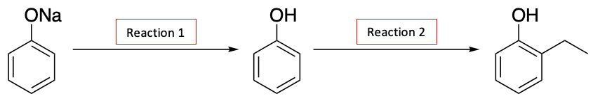 ONa
Reaction 1
ОН
Reaction 2
ОН