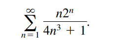 n2"
Σ
4n3 + 1°
n=1
