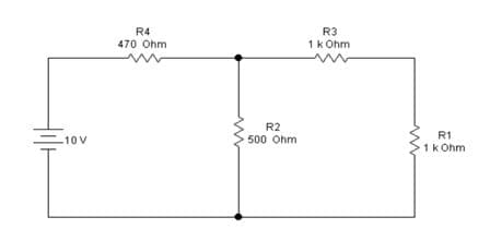 R3
1k Ohm
R4
470 Ohm
R2
500 Ohm
R1
-10 V
1k Ohm
