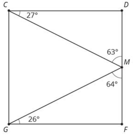 27°
63°
M
64°
26°
