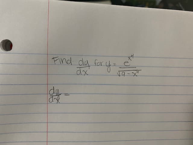 Find dy for y=

