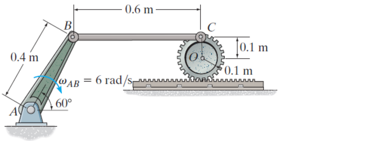 0.4 m
B
ФАВ
60°
=
0.6 m
6 rad/s
с
www.
Han
10.1
0.1 m
m