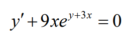 y'+9xe+3x
= 0
