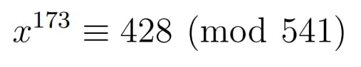 X
173 428 (mod 541)