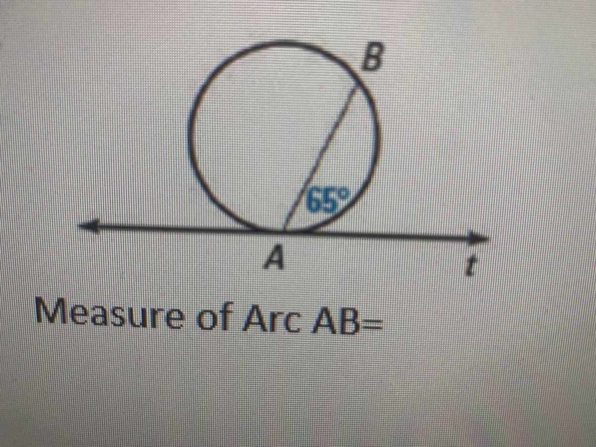 B.
65
Measure of Arc ABD
