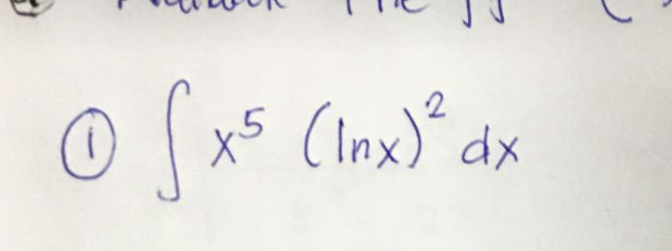 Ⓒ ( x5 (Inx)²2 dx