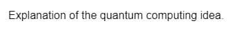 Explanation of the quantum computing idea.
