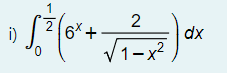 2
26+
i)
dx
1-x2
