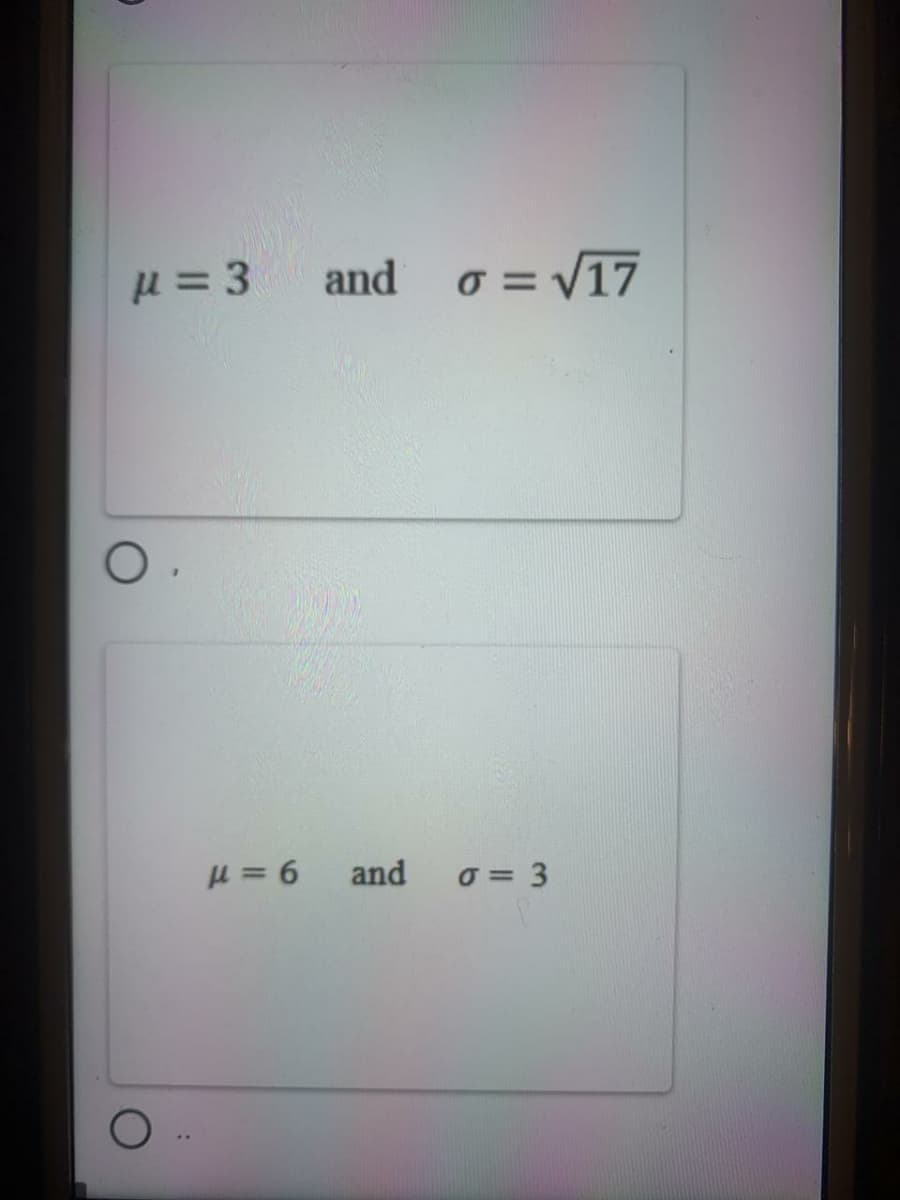 u = 3
and
o = /17
H = 6
and
o = 3
