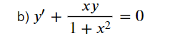 ху
b) у +
= 0
1+ x2
