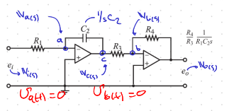 \Vacs)
R₁
• Mics)
· Vattl=
0
Ca
-1/sc₂
oces
ر
R₂
الماعان
6 -
R4
Ra
R, RCS
)