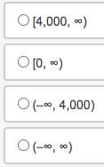 O [4,000,00)
0 [0, 0)
O(-0, 4,000)
0 (-00, 00)